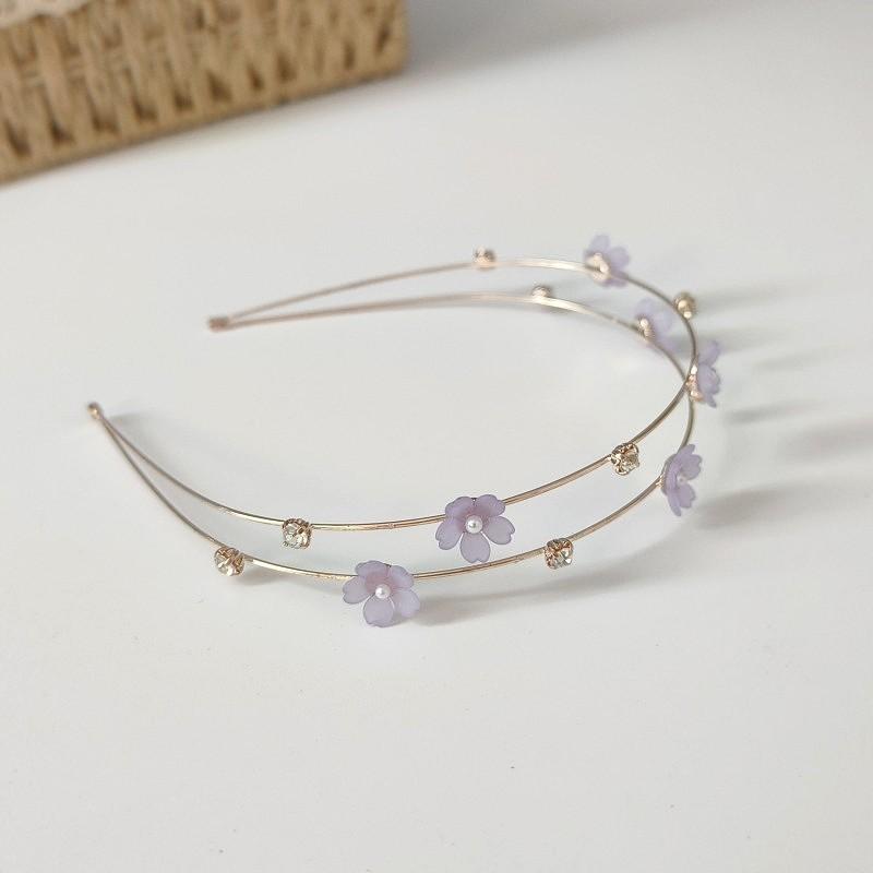 Product Introduction of Băng Đô Kim Loại, Hai Lớp, Băng Đô Ngọc Trai Hoa, Dành Cho Nữ, Phụ Kiện Cài Tóc, Băng Đô Kim Cương Giả Sáng Bóng, Phụ Kiện Tóc Vòng 2