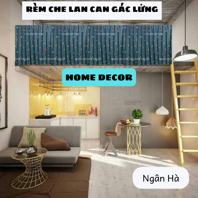 Rèm che gác lửng phòng trọ sinh viên tạo không gian riêng tư kín đáo, vải mỏng nhẹ cản sáng 65%