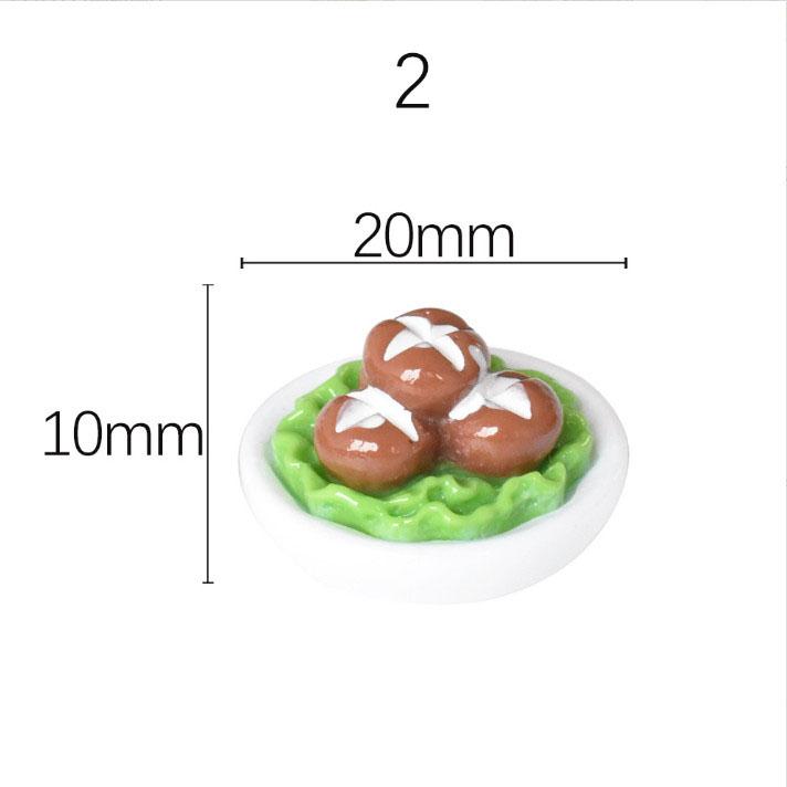Mô hình đĩa thức ăn nhiều loại decor nhà búp bê, phụ kiện cho nhà mô hình OB11 6