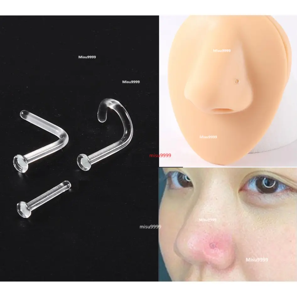 Khuyên mũi thủy tinh cao cấp, khuyên thủy tinh giữ lỗ