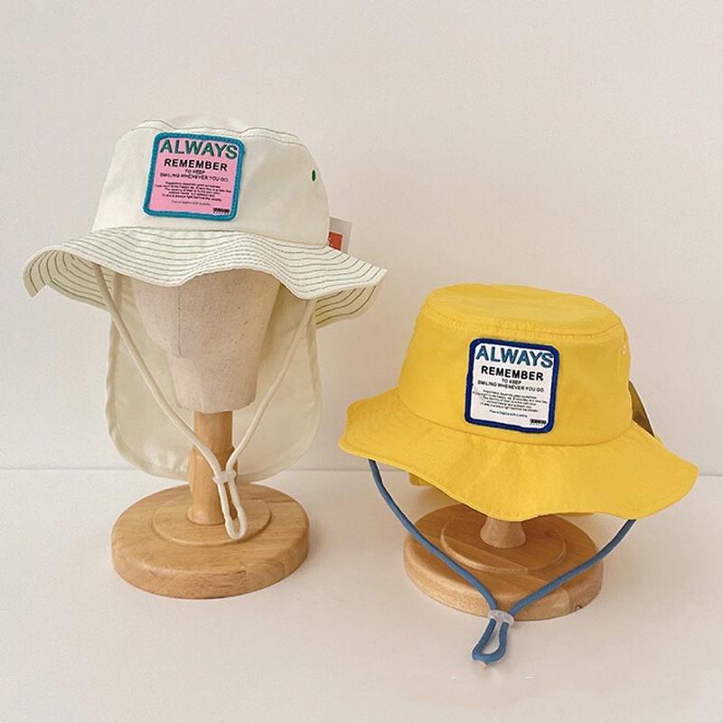Product Introduction of Mũ Bucket Trẻ Em, Phong Cách Mùa Hè, Chống Nắng Ngoài Trời, Mũ Ngư Dân, Cho Bé Trai Và Bé Gái, Màu Trơn Có Thể Điều Chỉnh, Mũ Chống Nắng Panama Trẻ Em 14