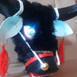 Mainan Anak Bantengan Mata Menyala  | Kuda Lumping | Topeng Banteng Kayu# 3