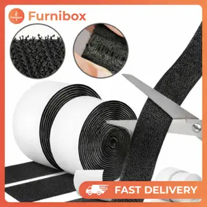 Lakban Perepet Velcro Perekat Double Tape Velcro Hook and Loop Magic Nylon Sticker