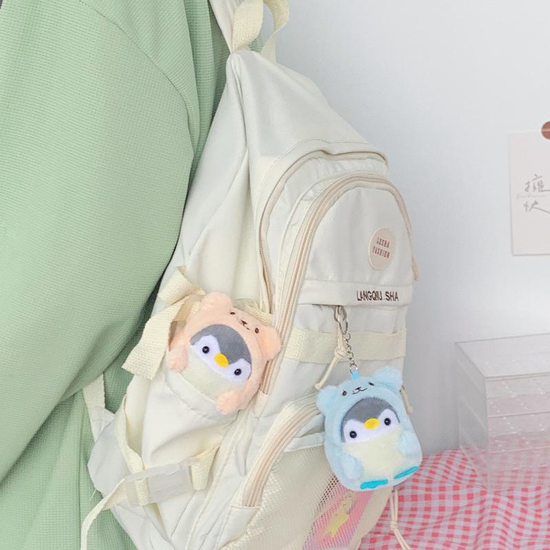 Product Introduction of New Cute Plush Toy Bear Transforms into Penguin Backpack Doll Plush Pendant Grab Machine Doll Wholesale 3