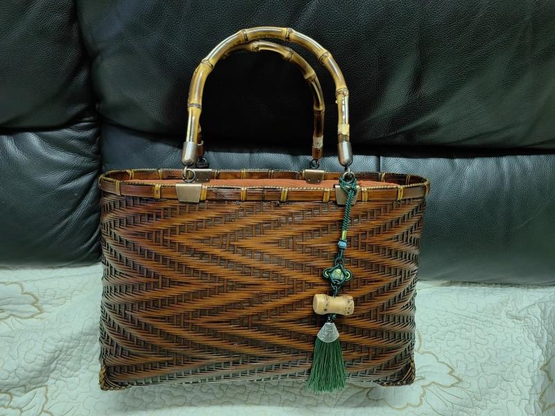 Móc treo tua rua đính Trúc Quý Phi với mặt kim loại bạc cổ trang  , Charm cho túi xách Nữ quý phái Women Len 6
