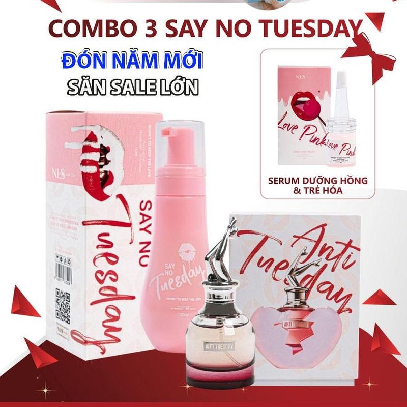 Tách Lẻ - Bộ 3 Sayno, Anti Tuesday Nls, Dung Dịch Vệ Sinh, Xịt Khử Mùi, Serum Làm Hồng Nữ