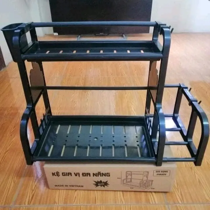 Kệ Đựng Gia Vị Nhà Bếp , Kệ Đựng Đồ Dùng Nhà Bếp, kệ gia vị 2 tầng tiện ích 3