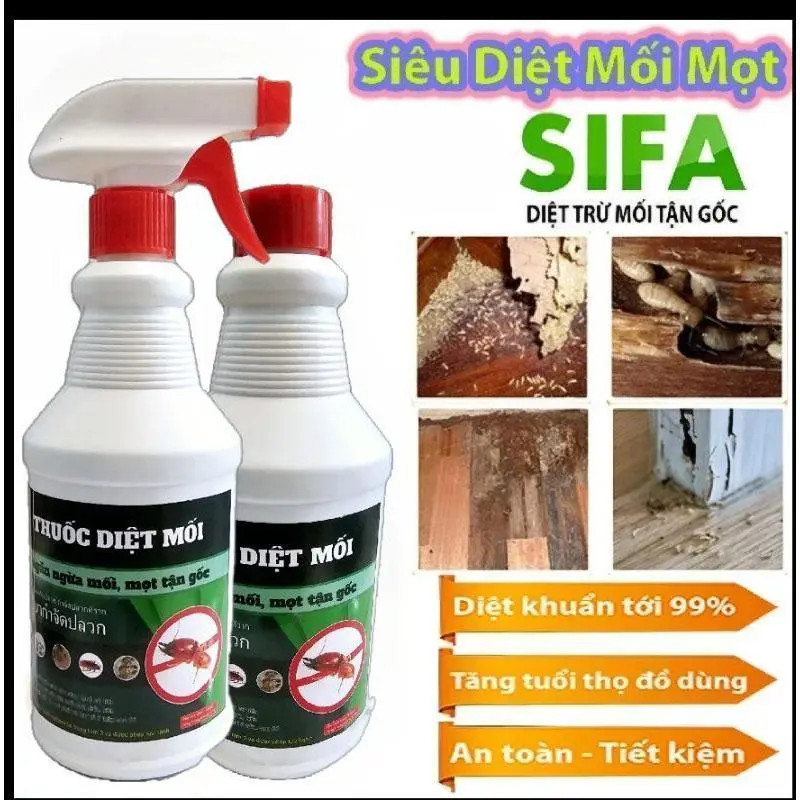 Xịt Diệt Mối Mọt SIFA 450ml  Mẫu Mới Nguồn Gốc Thảo Mộc, Diệt Chống Mối Mọt Gỗ, Tủ Bếp, Sàn Gỗ  Làm Sạch  Đồ Gia Dụng