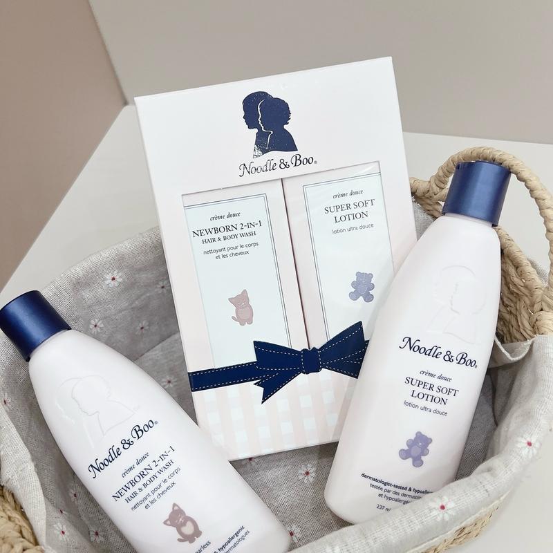  Gift Set 2 chai  Noodle & Boo  sữa tắm và Lotion- Cremedouce  273ml  Cho Bé 