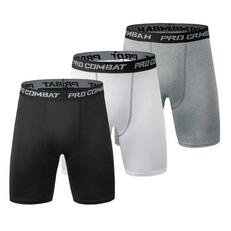 Men's Compression Sports Lings Basketball Five Points Shorts Quick Dry Running Training Fiess Pants Elastic
