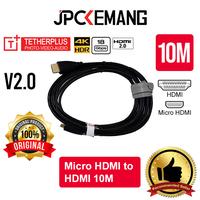 Gambar Kabel Kamera TetherPlus Micro HDMI to HDMI 10M Tether Plus Cable Original - V1.4 HDAMCM dari JPC Kemang Kota Administrasi Jakarta Selatan 1 Tokopedia
