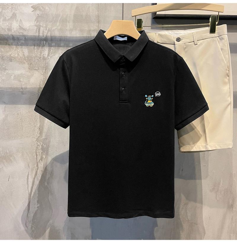 Product Introduction of New Bear Embroidery Polo Shirt Simple Fashion Men's Top 27