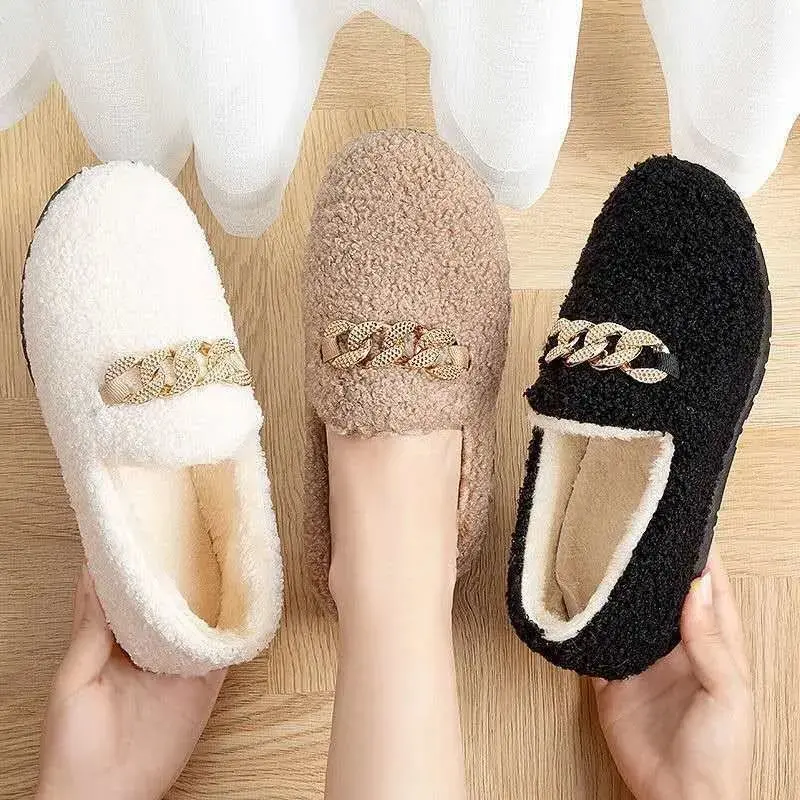 Giày Bệt Lông Mịn Gommino, Dành Cho Nữ, Mùa Thu Và Mùa Đông, Phong Cách Hàn Quốc, Đế Dày, Đế Bằng, Dễ Phối Đồ, Làm Bằng Bông, Lót Lông Cừu, Thích Hợp Cho Các Bà Mẹ Có Thể Mặc Ngoài Trời, Hàng Mới Về Năm 2024, Ấm Áp 2