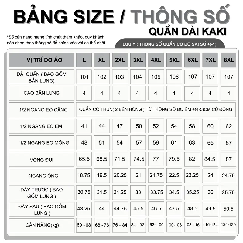 Quần dài Kaki ống suông big size GEMME MEN, form ống suông đứng, thể thao, năng động big size 55 - 130kg 8