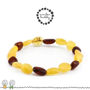 Amber Buddy | BLE242 Gelang Amber Dewasa 18 cm Elastis. Edisi Terbatas