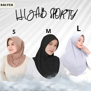 Jibab Sport Sporty Hijab Instan Jersey Premium UK S M L Kerudung instan Sekolah SD SMP SMA Cocok untuk Sekolah