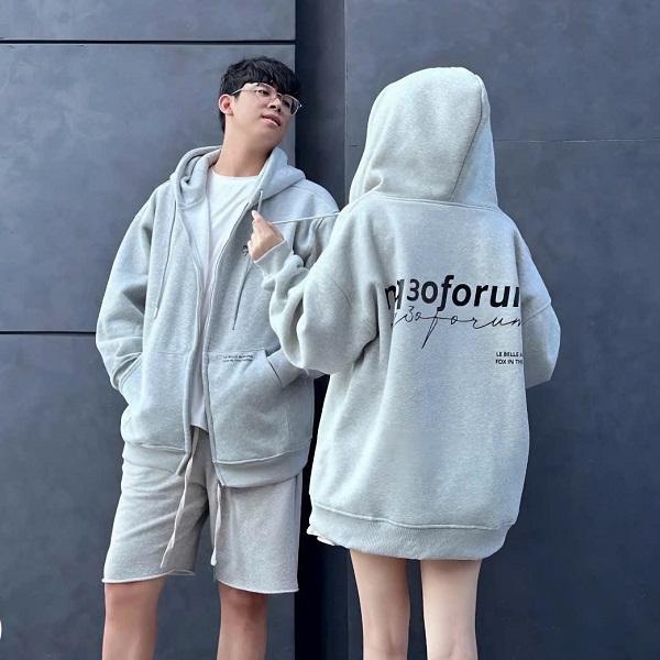 Áo Khoác Nỉ Hoodie Zip In Chữ Kí NQ30f.ORUM Form Rộng Nam Nữ Unisex Top Jacket Women 2