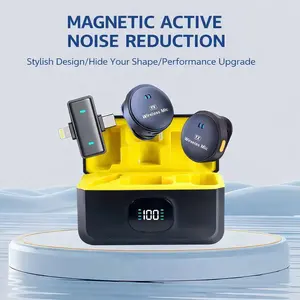 Mic Wireless Q9 Noise Reduction Microphone Clip On HP iPhone Android untuk Live & Vlog