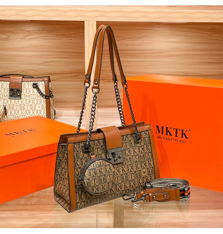 Product Introduction of Senior Sentong Qin Tote Big Bag 2023 New Fashion Large Capacity Versatile Chain Bag Women's Shoulder Messenger Bag 21
