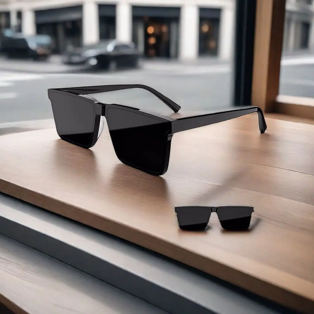 Men's Sunglasses Trendy High Sense Ins Korean Style Square Sunglasses for Driving