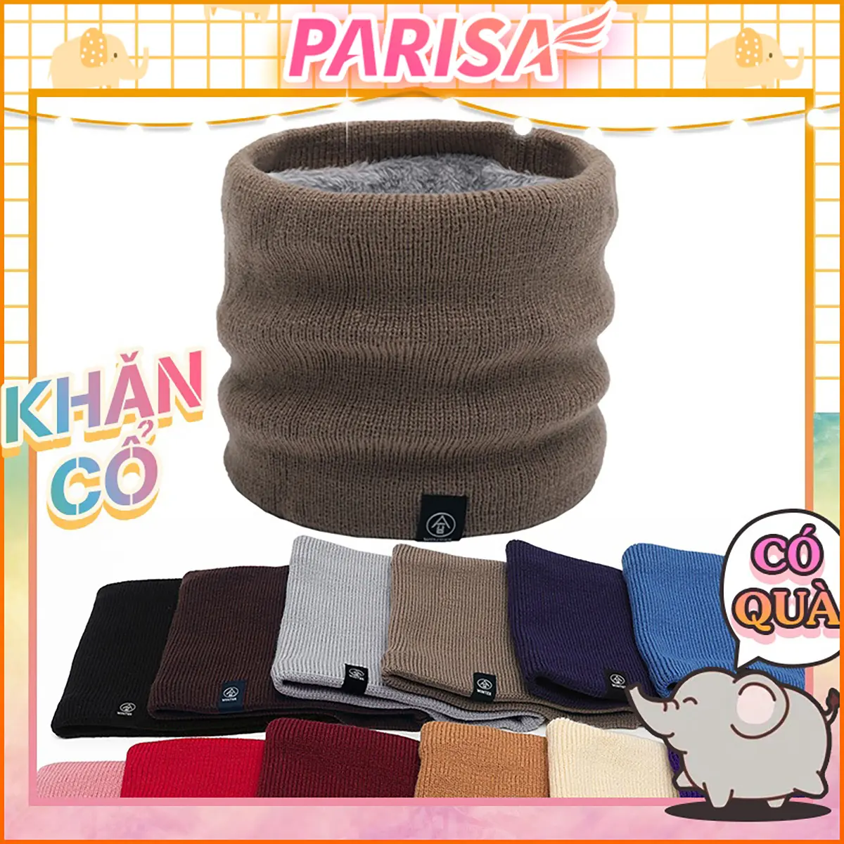 Khăn Len Choàng Cổ Chui Đầu Cổ Lọ Che Mặt Winter 2442 - PARISA
