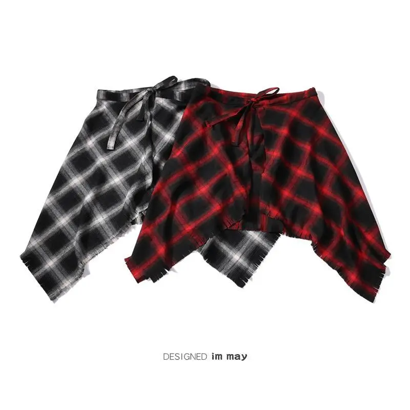 Chân Váy Áo Sơ Mi Kẻ Sọc Giả, Phong Cách Đường Phố Cao Cấp, Viền Đường Phố, Chân Váy Hip Hop Nam, Chân Váy Thời Trang Nam, Cùng Phong Cách Với Luo Zhixiang, Đây Là Street Dance 2