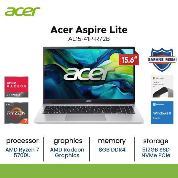Promo Acer Aspire Lite AL15-41P-R72B Ryzen 7 5700U 8GB 512GB SSD 15.6 ...