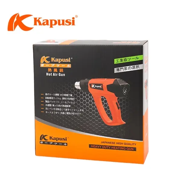Máy khò nhiệt 2000W KAPUSI Japan, nhựa cao cấp, Đầu nòng inox 304 chỉnh nhiệt 5