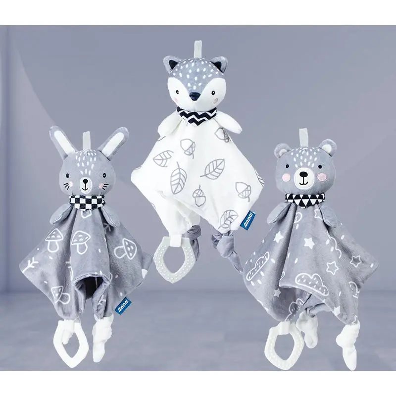 New Fox Soothing Scarf for Infants and Babies Sleeping Comfort Scarf Plush Animal Baby Toys