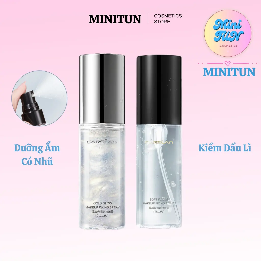 Xịt Khóa Nền Carslan Kiềm Dầu Bảo Vệ Lớp Makeup Trang Điểm Lâu Trôi 50ml Minitun