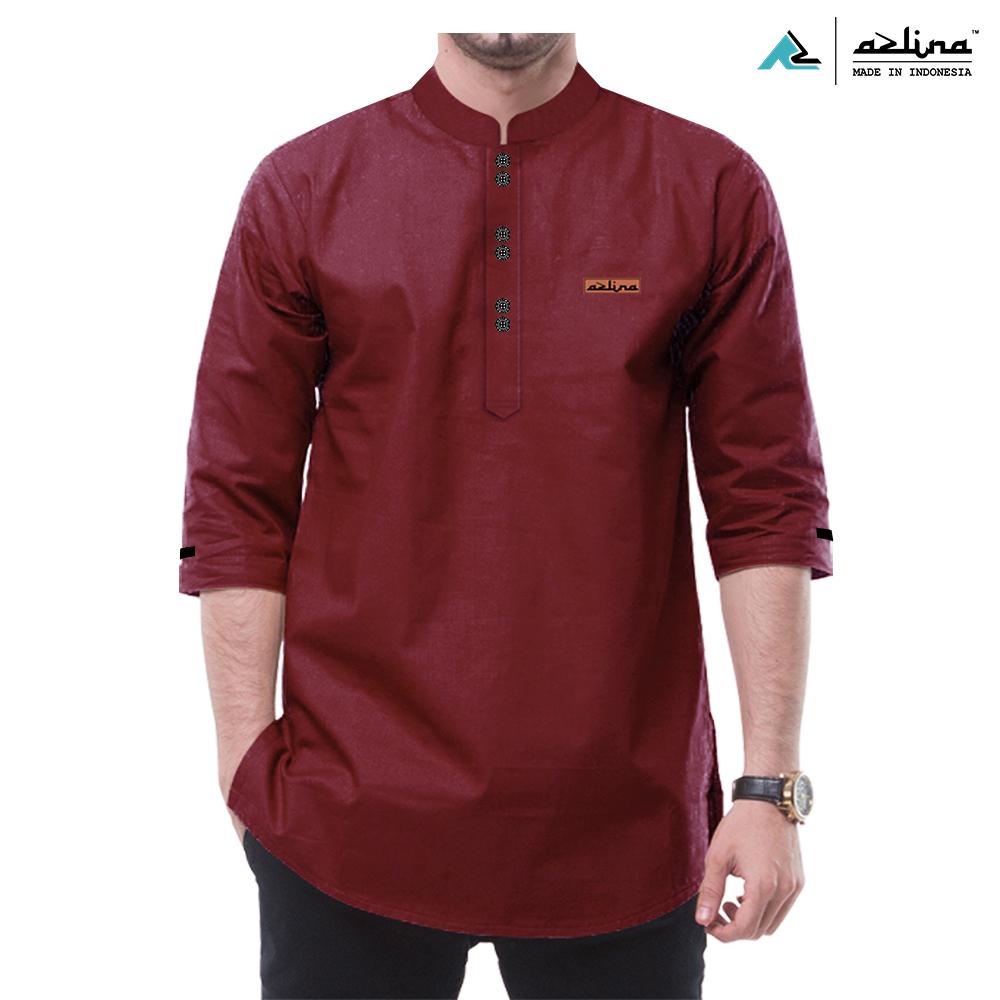 Baju Koko Pria Dewasa Bahan Katun Madinah Terbaru Kurta Muslim Pria Azlina Formal Nyaman Simple Model Elegan Stylish Lengan 3/4 Baju Koko Pria Dewasa Bahan Katun Madinah Terbaru Kurta Muslim Pria Azlina Formal Nyaman Simple Model Elegan Stylish Lengan 3/4