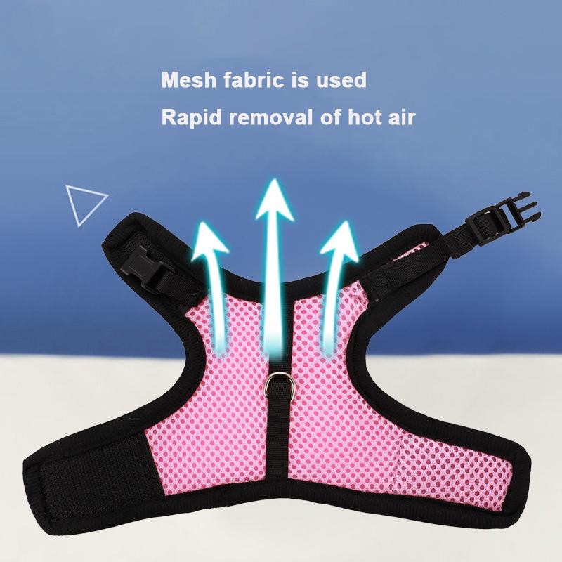 Product Introduction of Adjustable Soft Harness with Elastic Leash for Rabbits Harness Bunny Vest Harness Suit for Ferret Kittn Puppy Small Animals Pets 15