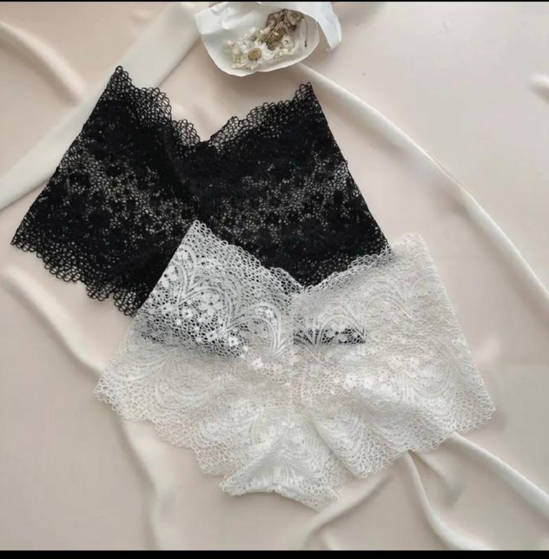 Quần lót ren cạp cao với màu den và màu trắng  với chất liệu ren co giãn mềm mại,co giãn   thiết kế MINLINGERIE  black Nữ Women Voi quanlot quan  lot quanren nu