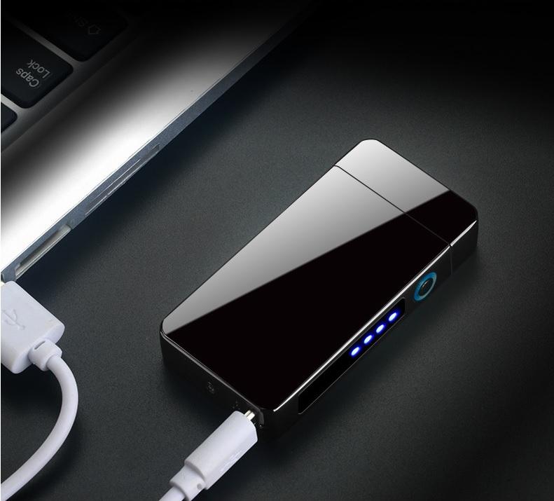 Bật lửa điện sạc pin 2 tia cao cấp, mã BLD005h