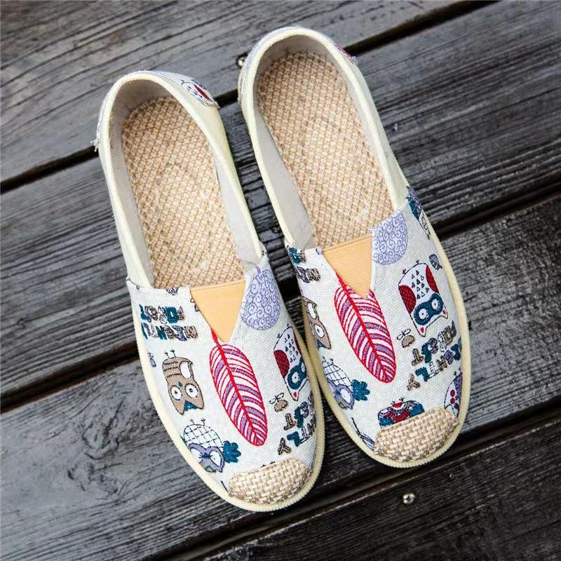 20242023 New Canvas Shoes Women's Shoes Korean Style Leisure Cloth Shoes Low-Cut Lightweight Comfortable Breathable One Pedal Women's Shoes 1