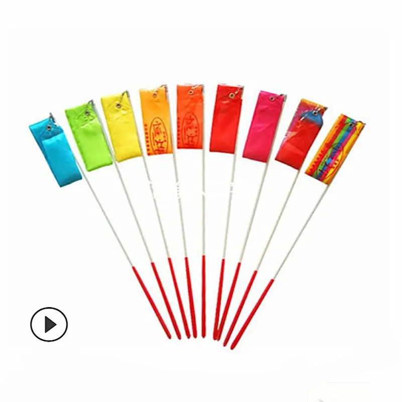 4M Colorful Gym Ribbons Dance Ribbon Rhythmic Art Gymnastics Ballet Streamer Twirling Rod Rainbow Stick Training