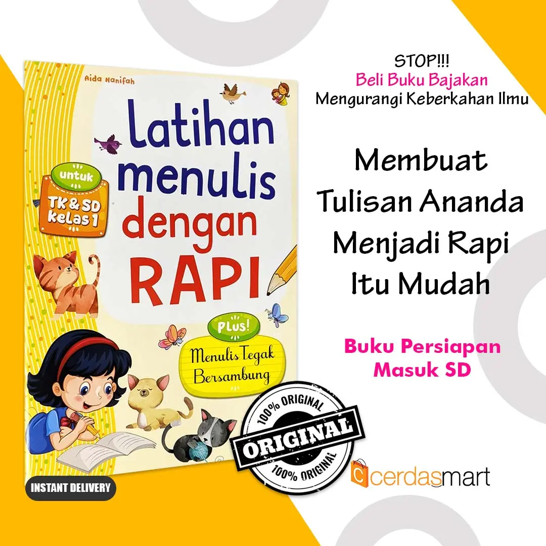 BUKU ANAK TK PAUD: LATIHAN MENULIS DENGAN RAPI