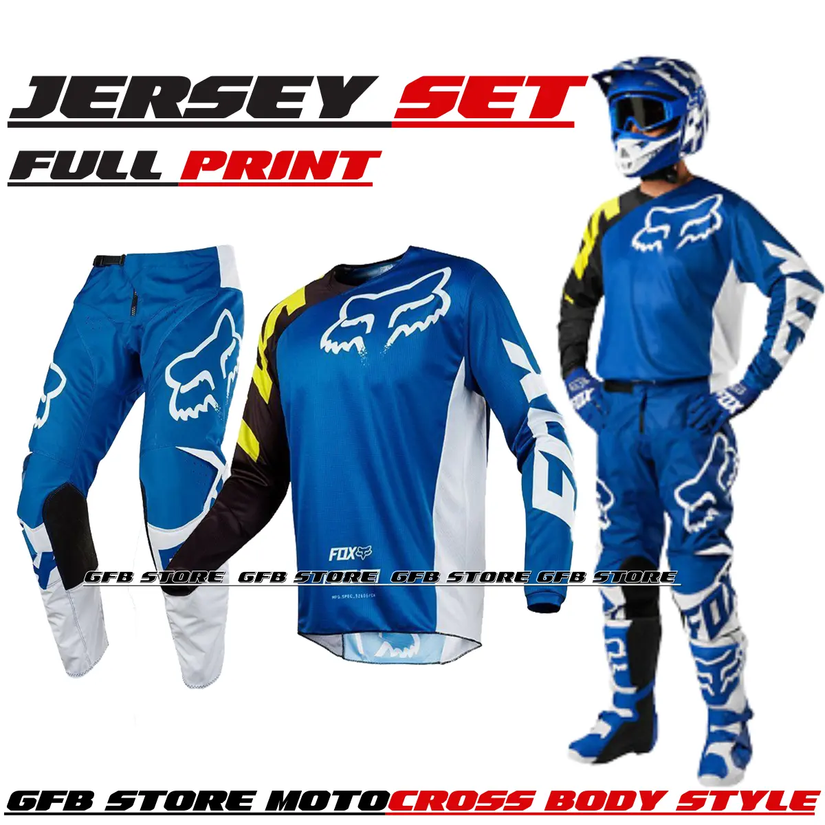 Jerset motor cross Jersey dan Celana Set Motorcross Trail Adventure Pria Wanita Uniseks Berpori dan Nyaman di Pakai Baju Sport