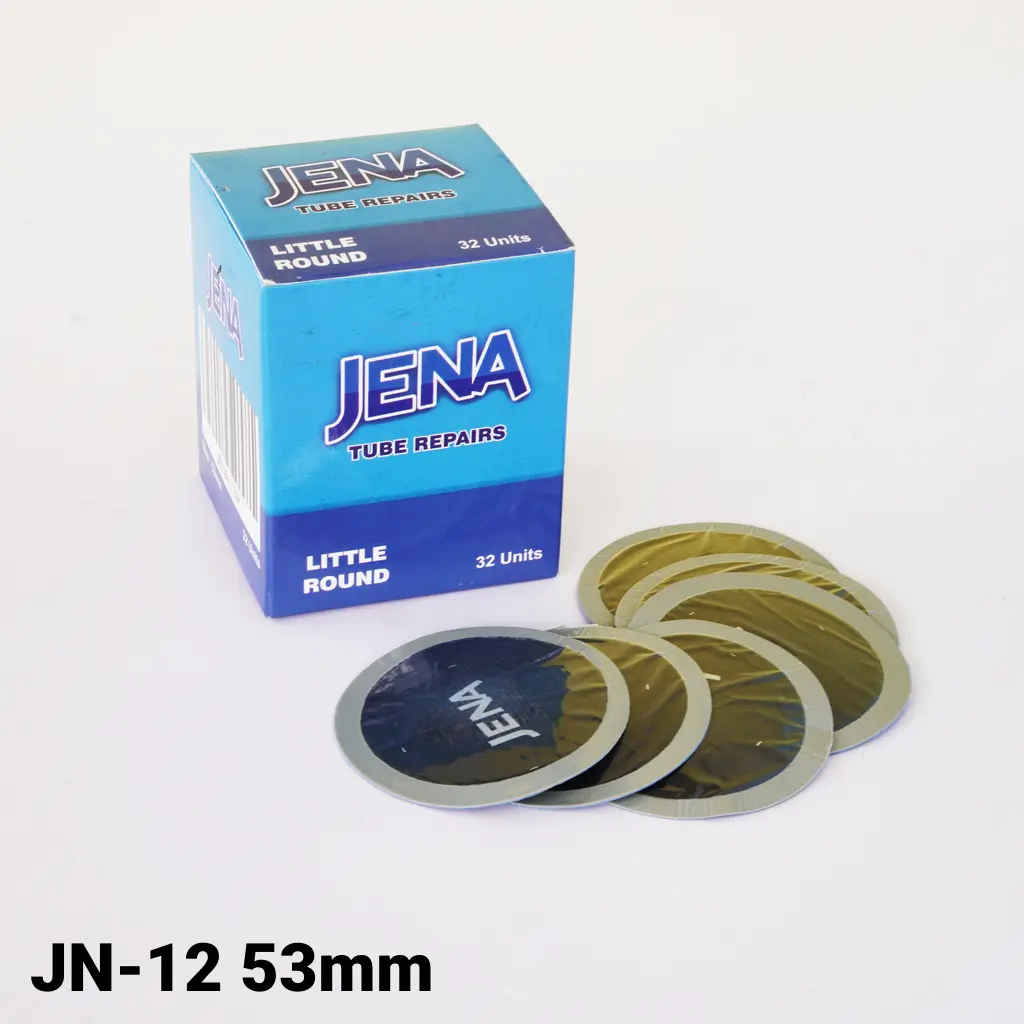 Miếng vá săm lốp xe máy, ô tô, miếng vá vỏ không săm JENA Little Round JN-12 53mm (32 miếng/hộp)
