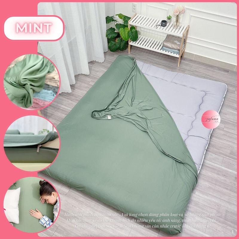 Ga Giường Thun Lạnh Ý 2 Mặt, Áo Bọc Nệm Topper 2 Mặt Cho Nệm 10cm Trở Xuống Thun Lạnh Cao Cấp Có Khóa Kéo-JAFUMA -1m, 1m2, 1m4, 1m6, 1m8 TY2-01