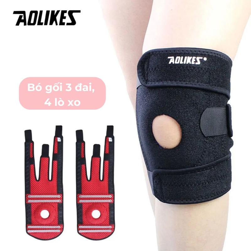  Bó gối thể thao AOLIKES  JUSTFIT phân phối  băng gối bảo vệ khớp khi chơi bóng chuyền bóng đá chạy bộ gym yoga Cao Su Phụ Kiện 