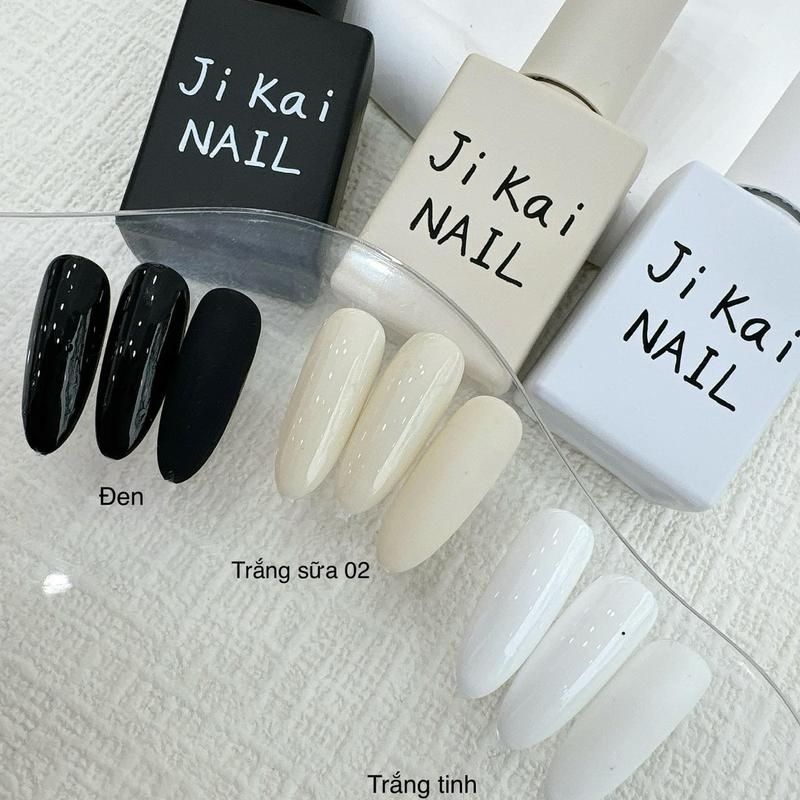 Sơn Jikai mã lẻ màu trắng đen đỏ kem nhũ.. - Sơn gel làm nail cho nữ - Phụ liệu ngành nail