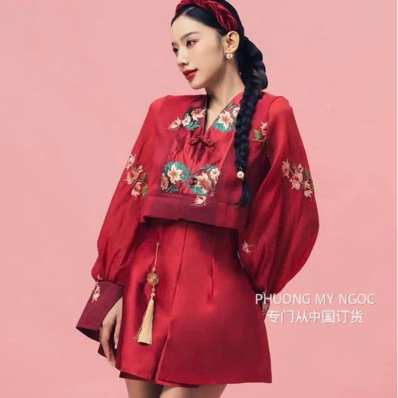 Set áo HANBOK + chân váy có lót quần ( set bộ Tết)