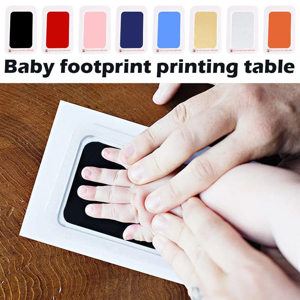 1 Pcs Plastic Baby Footprint Ink Pad Non-stick Ink Souvenir Print Anti-cross-infection Hand B1S2