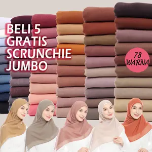 Bella Square Polycotton 110 X 110 Jahit Neci Premium 98 Warna Hijab Segi Empat part 2