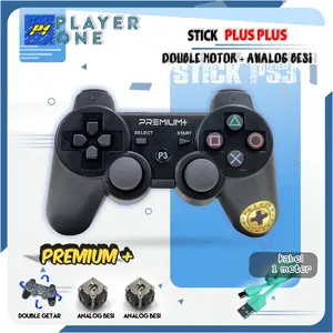 Stick PS3 Plus Plus | Stik PREMIUM+ 2 Getar + 2 Analog Besi