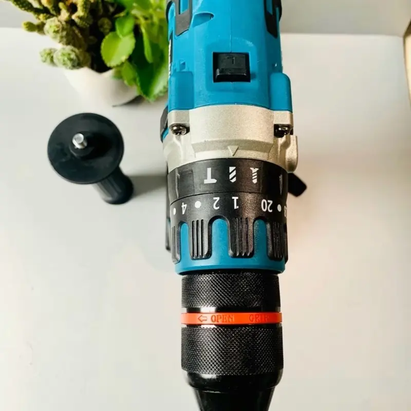 Máy Khoan Pin Đầu Kẹp 13 mm, 3 Chức Năng Động Cơ Không Chổi Than, Chân Pin Phổ Thông 5
