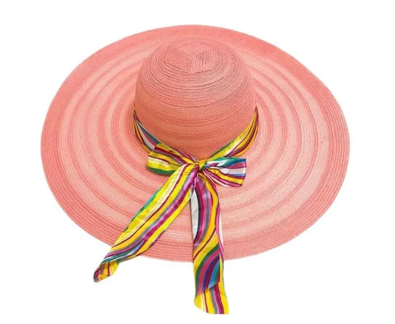 TOPI PANTAI WANITA FLOOPY PANAMA HAT RIBBON PREMIUM 3