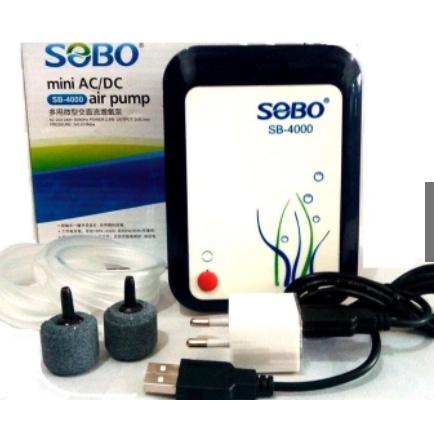 Máy Sủi Oxy Tích Điện 2 Vòi cho bê ca canh Sobo SB-4000 -SB 30000