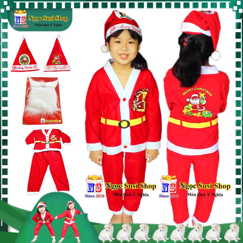 Product Introduction of [TẶNG NÓN] QUẦN ÁO ÔNG GIÀ NOEL BỘ ĐỒ NOEL CHO BÉ 1 - 10 TUỔI CHẤT VẢI NỈ MỎNG GIÁ RẺ - QUẦN ÁO TRANG PHỤC NOEL GIÁNG SINH 65